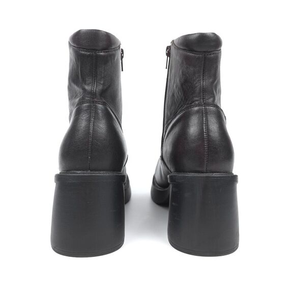 AMERICAN EAGLE 90s Vintage Leather Platform Ankle Boots Chunky Heel Y2k Grunge - Picture 10 of 13